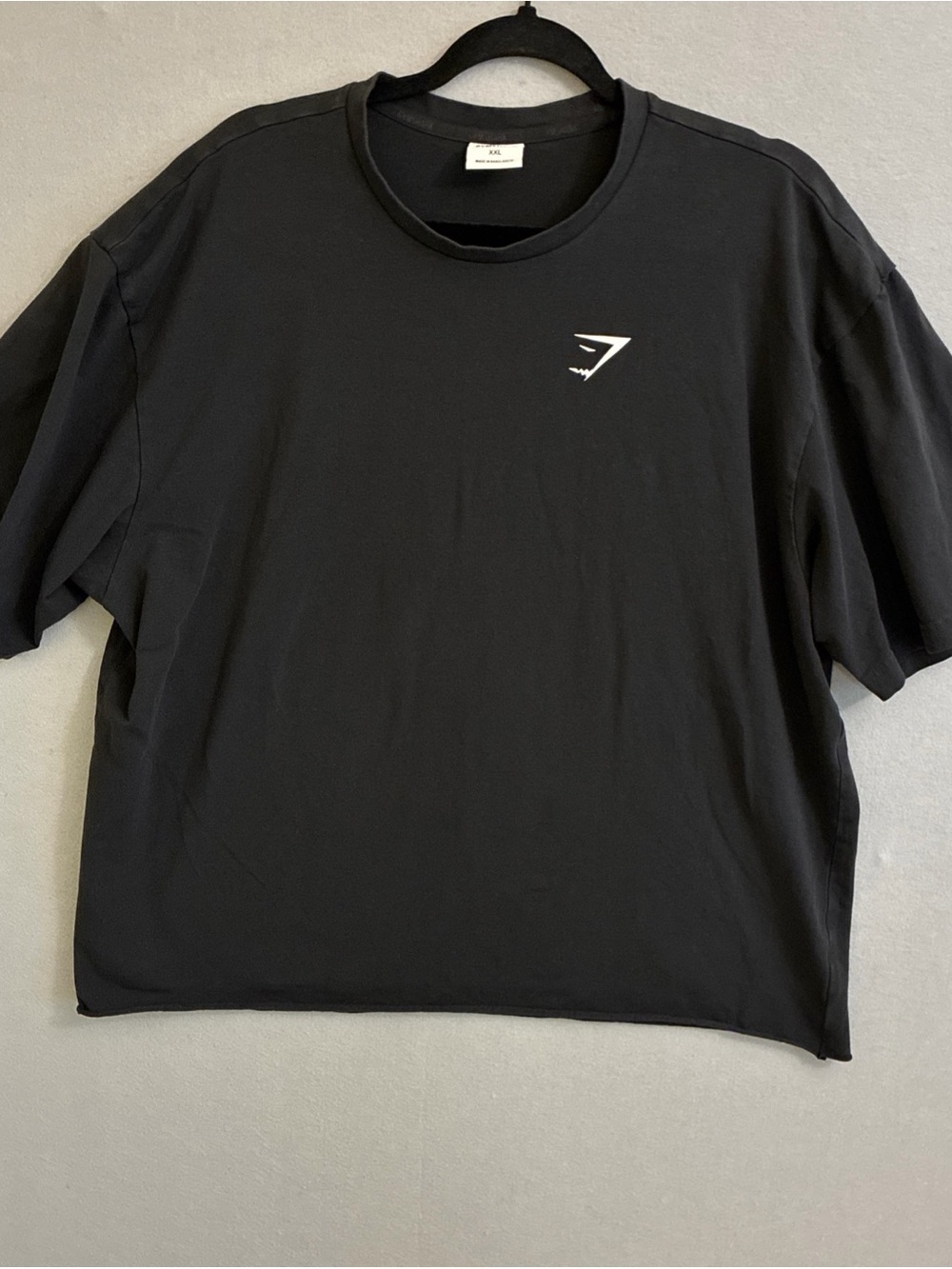 Gymshark Black Short Sleeve Crew Tee with Small White Logo